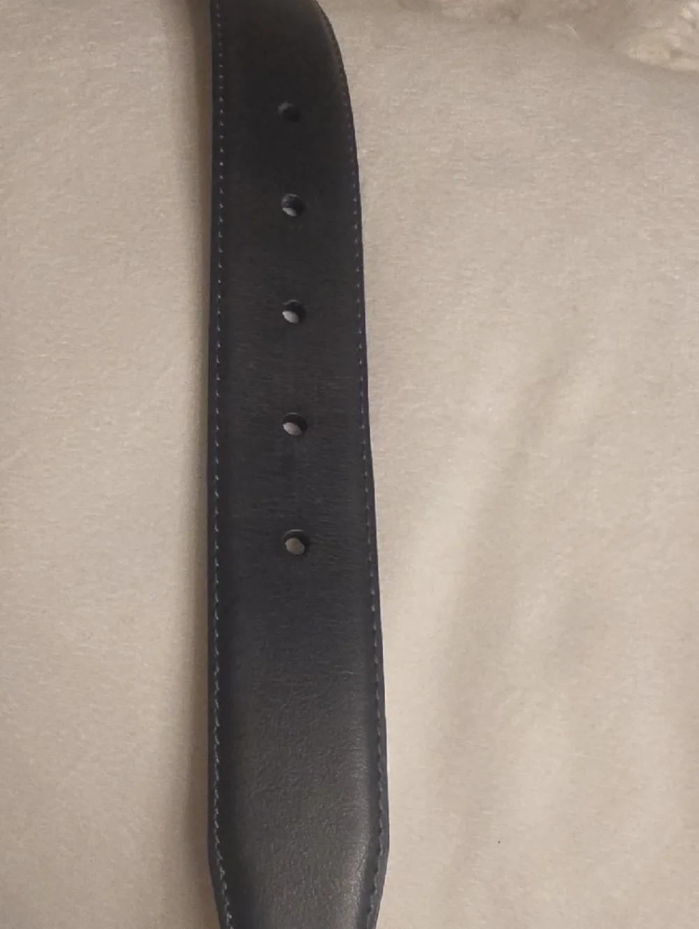 English Laundry Black Leather Belt with Brown Interior and Silver Buckle Size 40